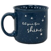 Wholesale - Navy Speckled "Let Your Stars Shine" Camper Mug C/P 36, UPC: 195010050722